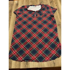 DREAM Dress, Women's Plus Size 1x Red Blue Green Yellow, Plaid, Short